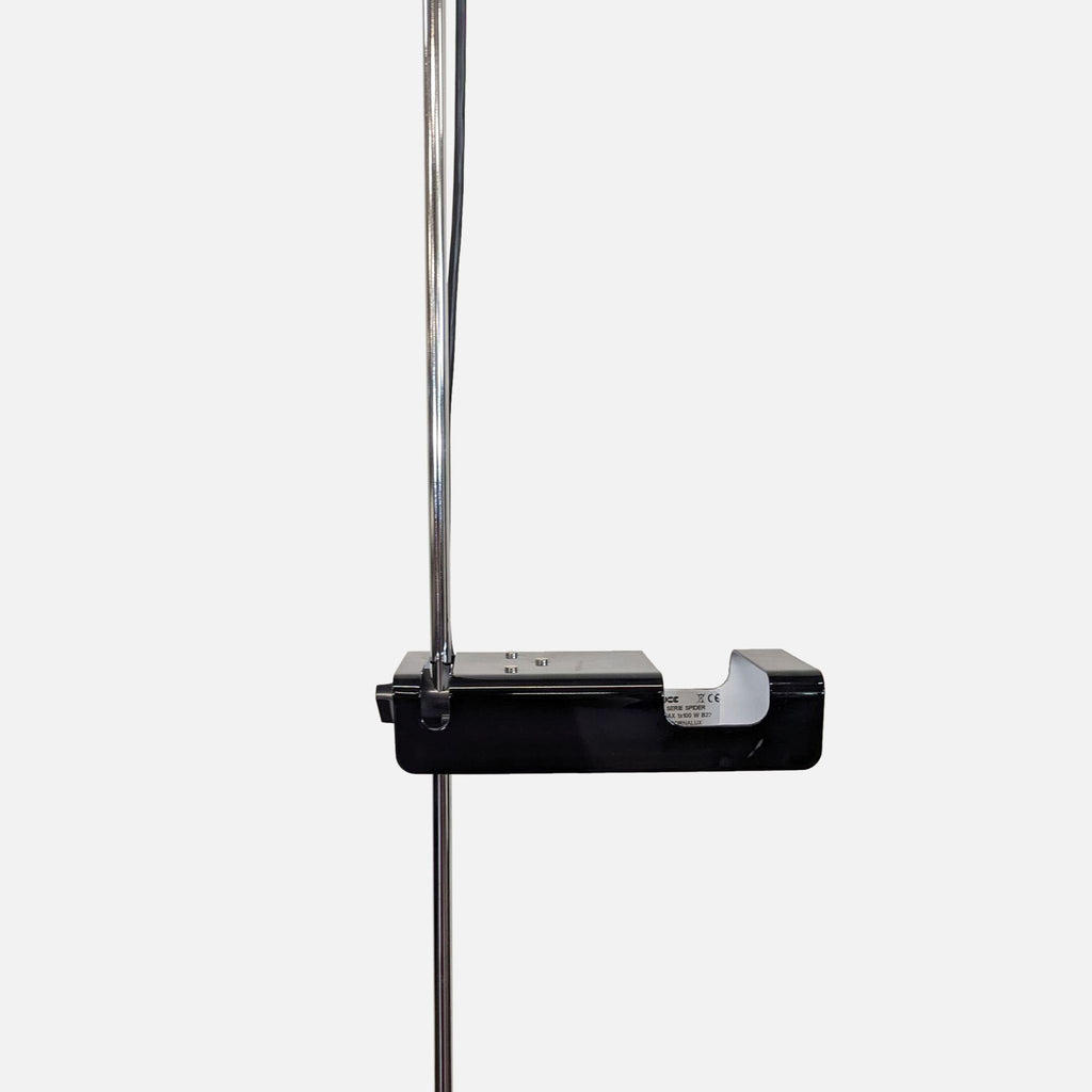 Joe Colombo for Oluce Vintage Chrome and Black Floor Lamp