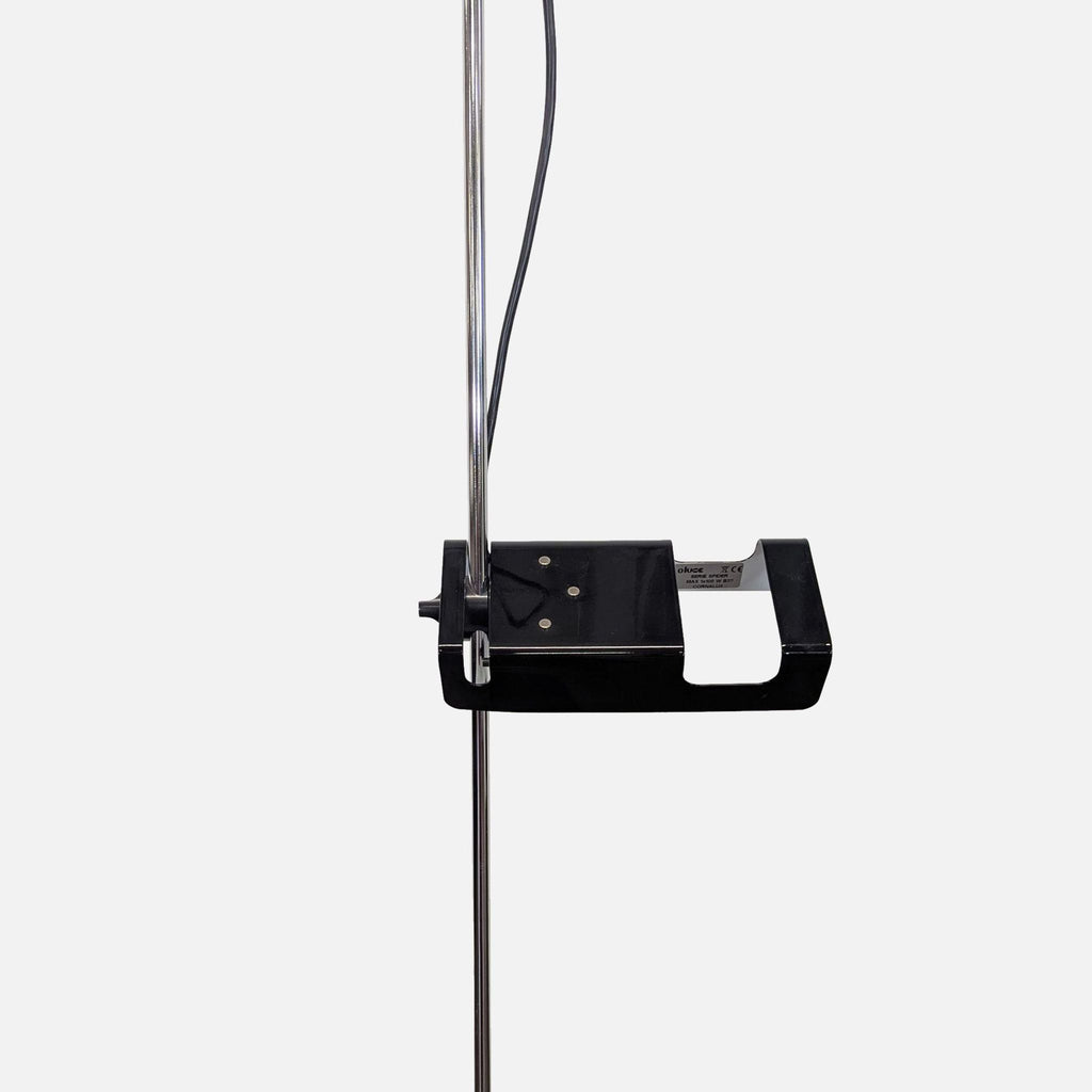 Joe Colombo for Oluce Vintage Chrome and Black Floor Lamp