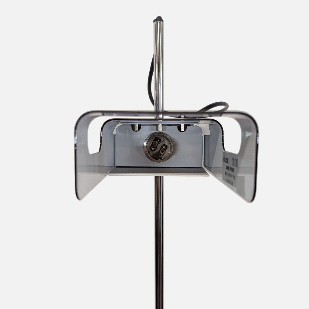 Joe Colombo for Oluce Vintage Chrome and Black Floor Lamp