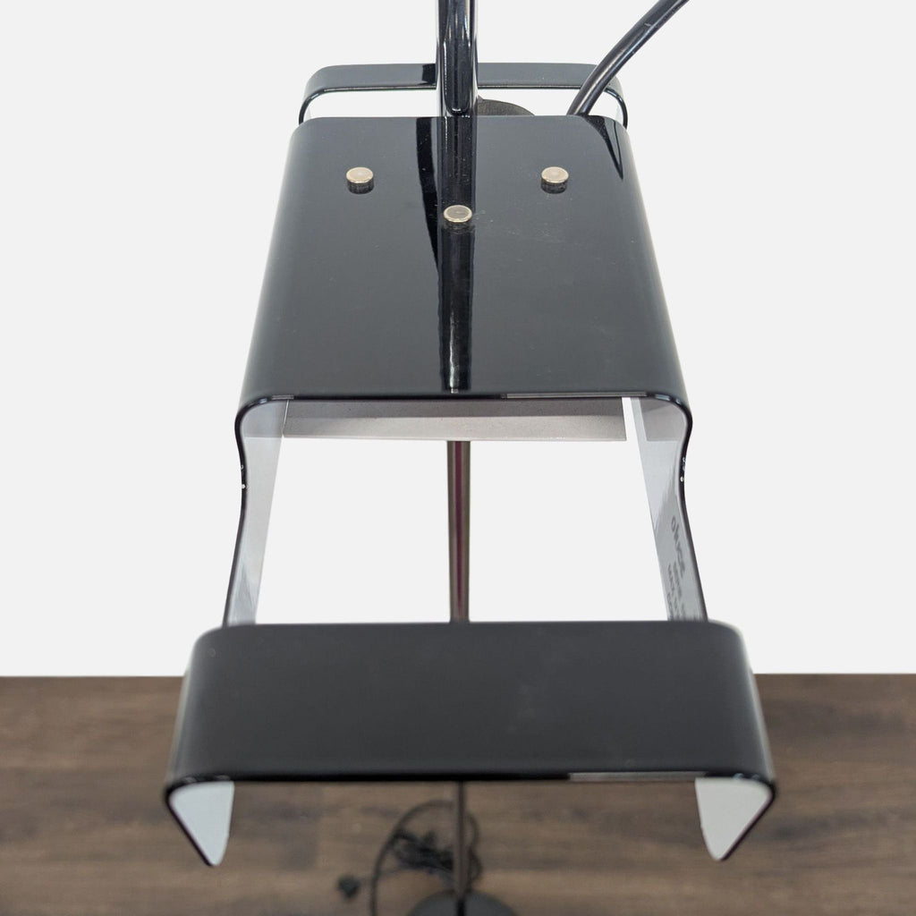 Joe Colombo for Oluce Vintage Chrome and Black Floor Lamp