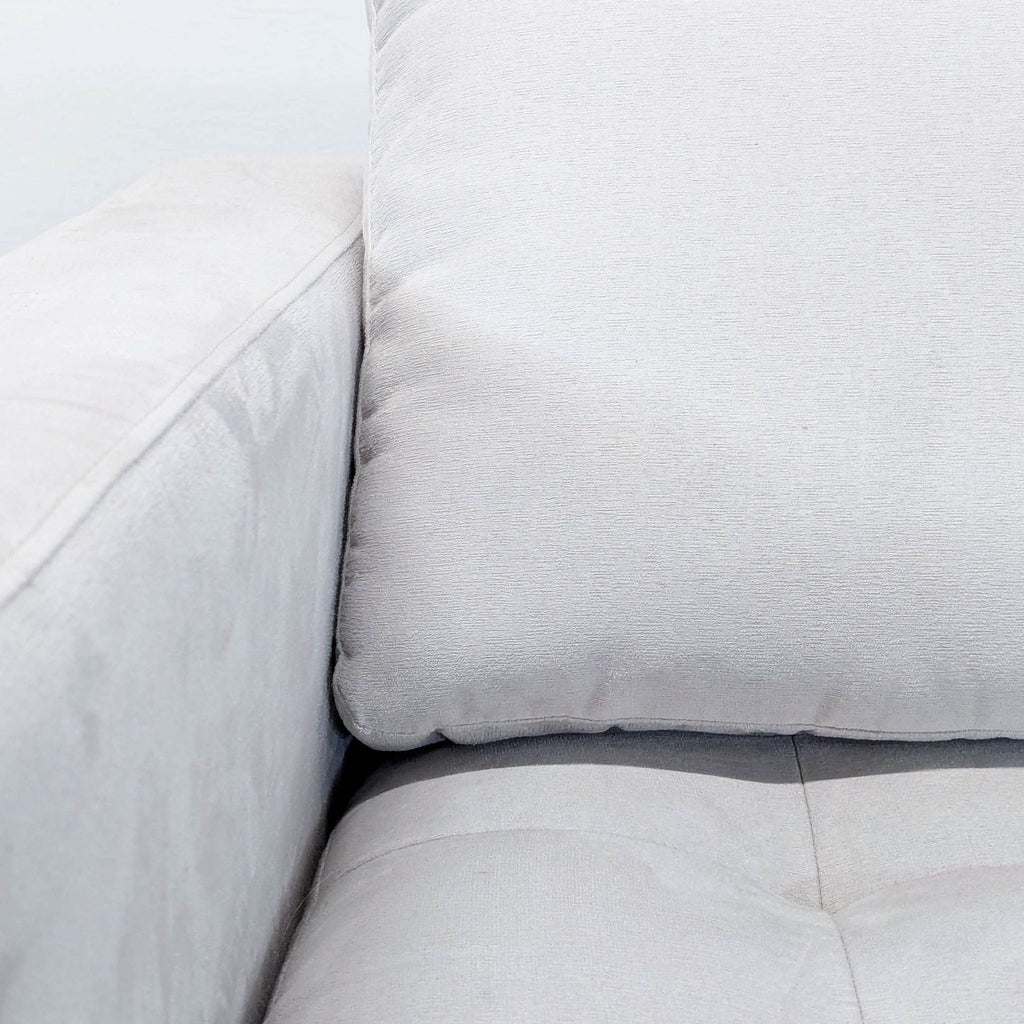 Modern White Lounge Chair with Metal Legs