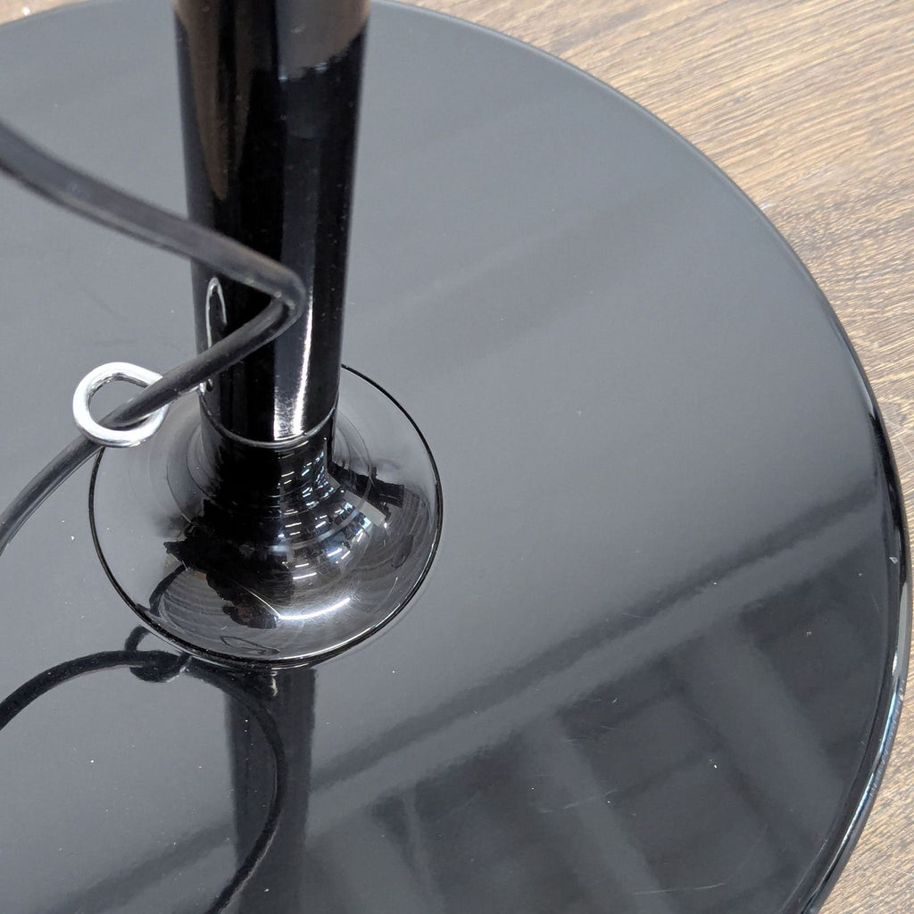 Oluce Coupe Modern Arc Floor Lamp with Black Dome Shade- Non Working
