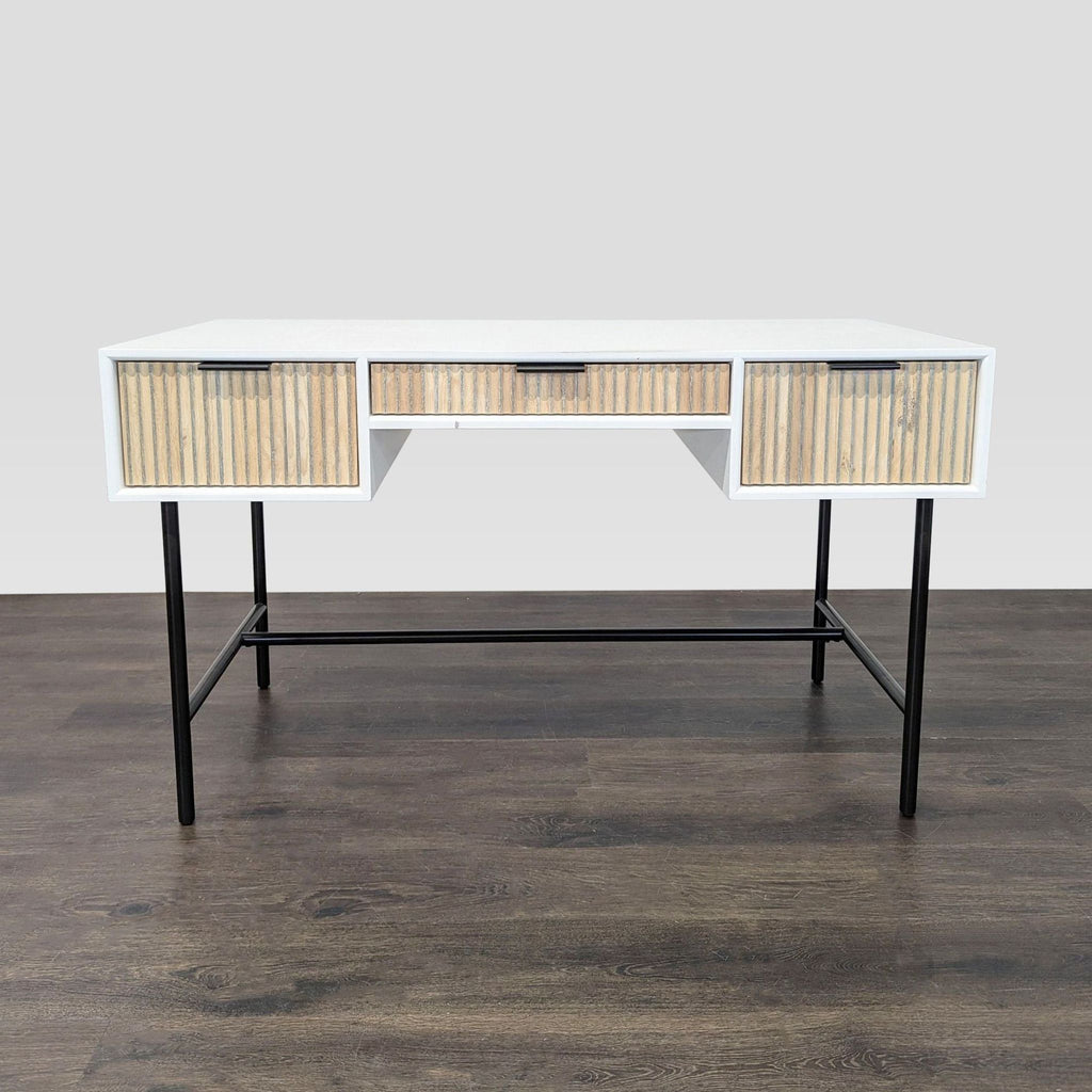 West Elm Quinn Modern Desk with Three Drawers and Raised Shelf - Accepted Offer (34.21% discount)