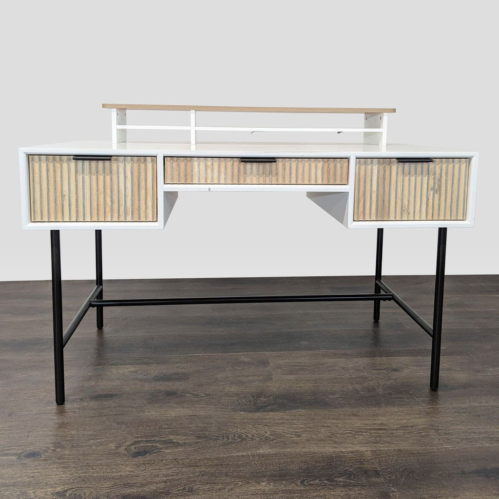 West Elm Quinn Modern Desk with Three Drawers and Raised Shelf - Accepted Offer (34.21% discount)