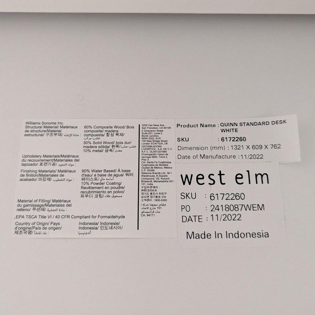 West Elm Quinn Modern Desk with Three Drawers and Raised Shelf - Accepted Offer (34.21% discount)