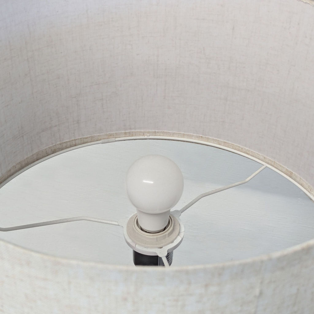 Modern Tripod Floor Lamp with Shelf and Fabric Shade