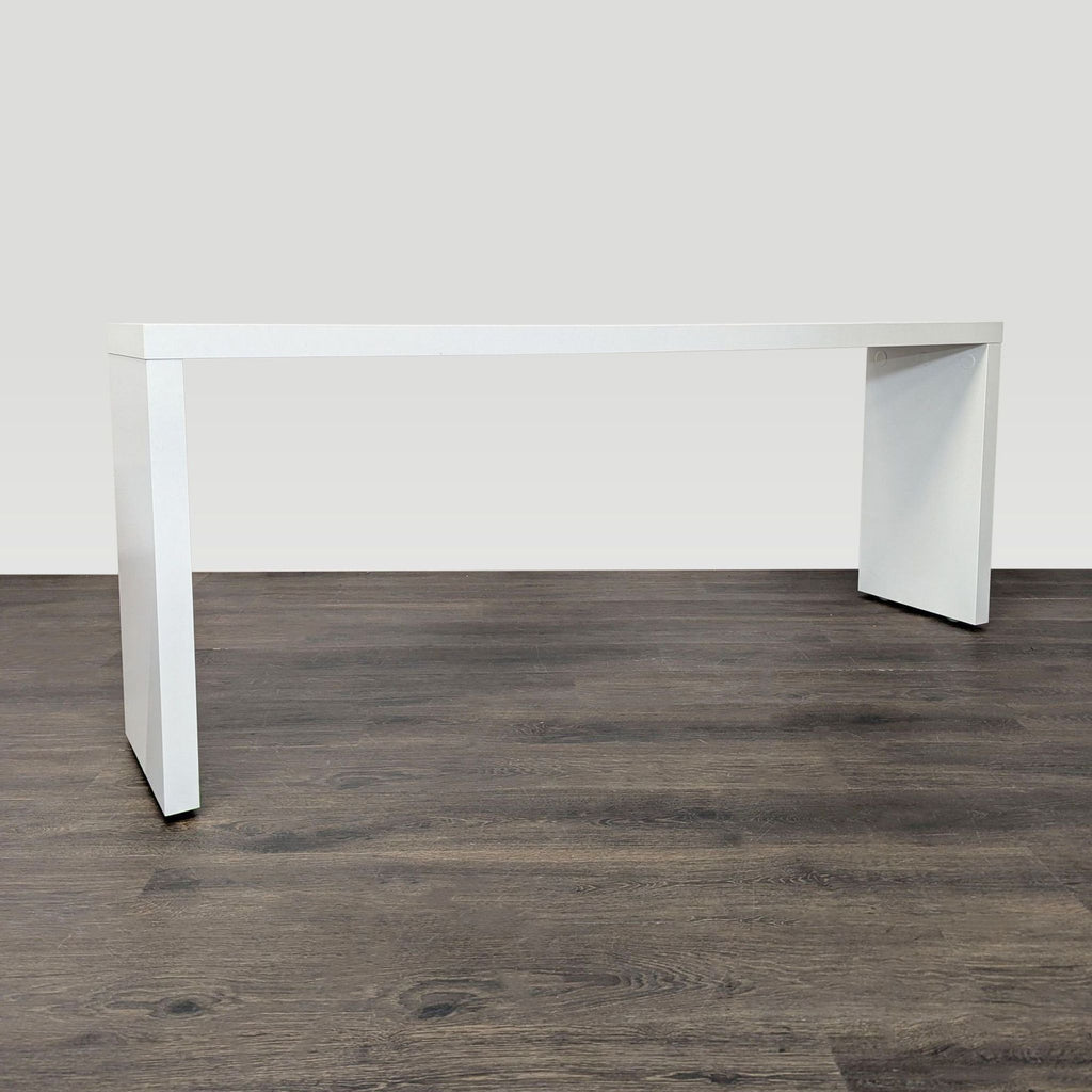 Wood Console Table in White Finish