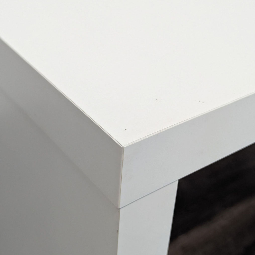Wood Console Table in White Finish
