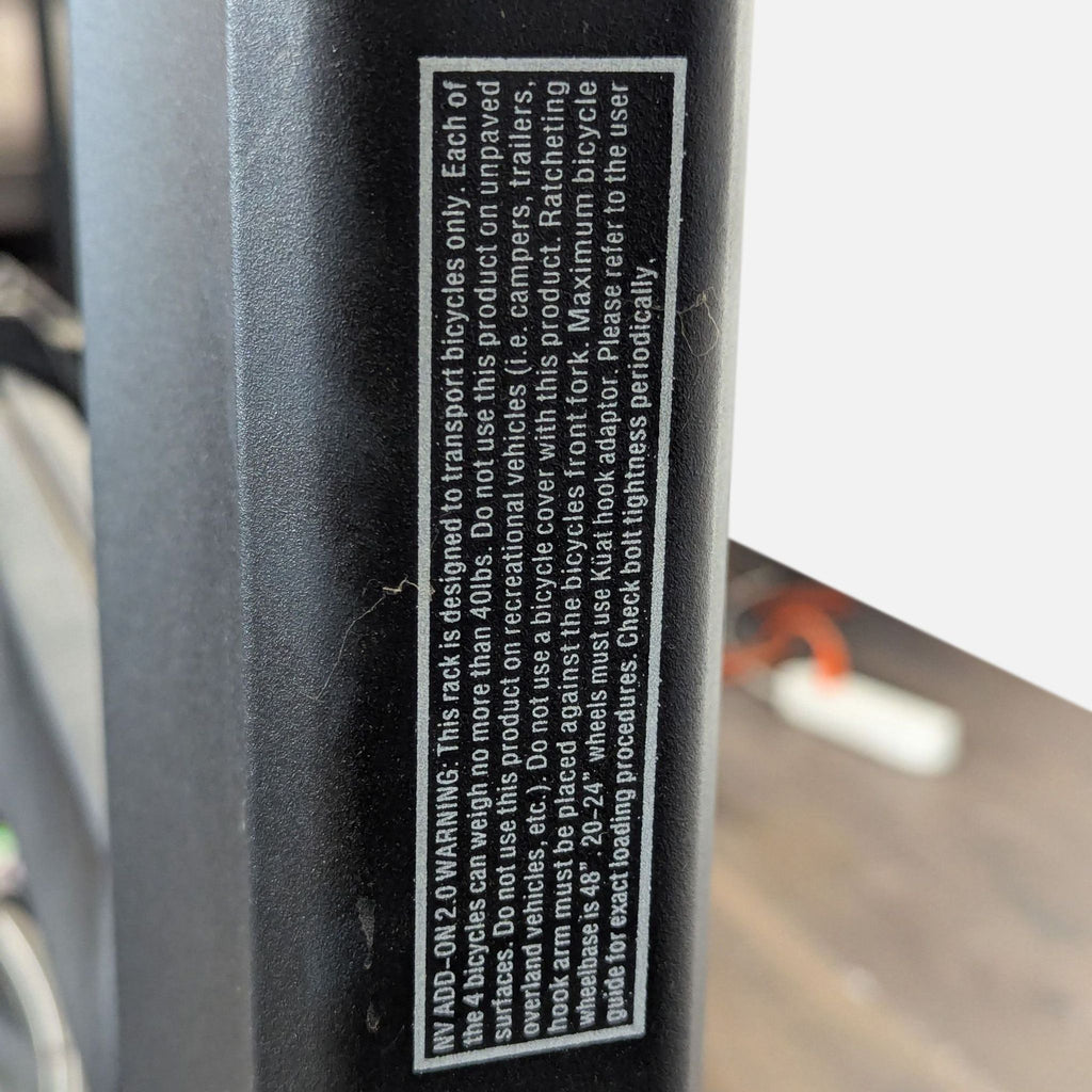 Kuat NV 2.0 Base black 4-bike hitch rack