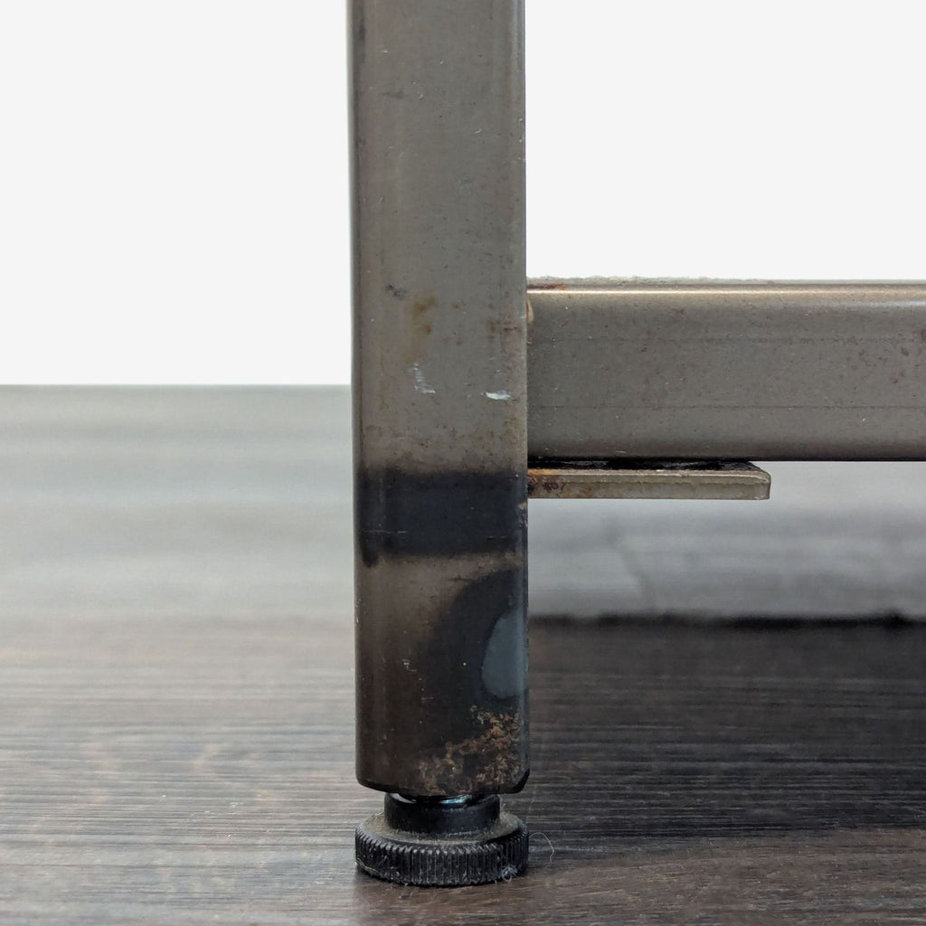 Three Shelf Metal Cabinet with Glass Doors