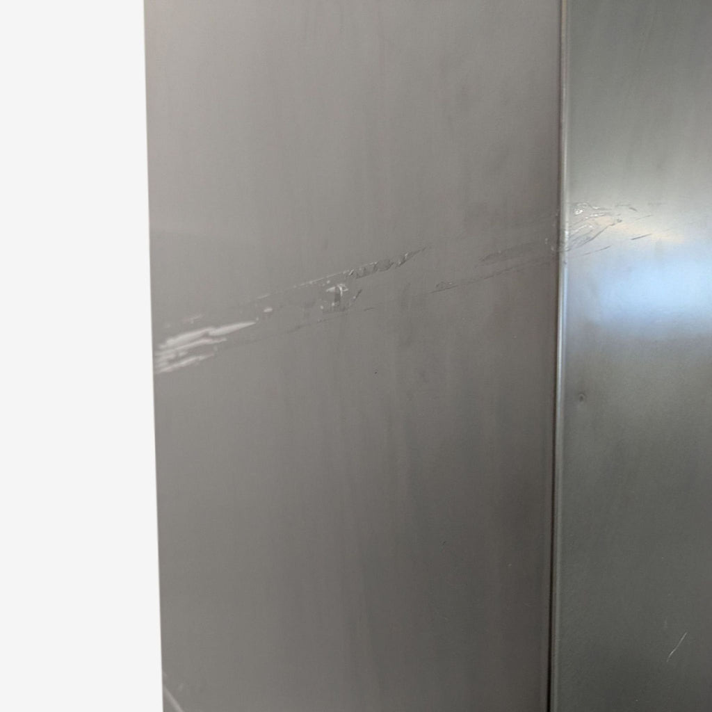 Three Shelf Metal Cabinet with Glass Doors