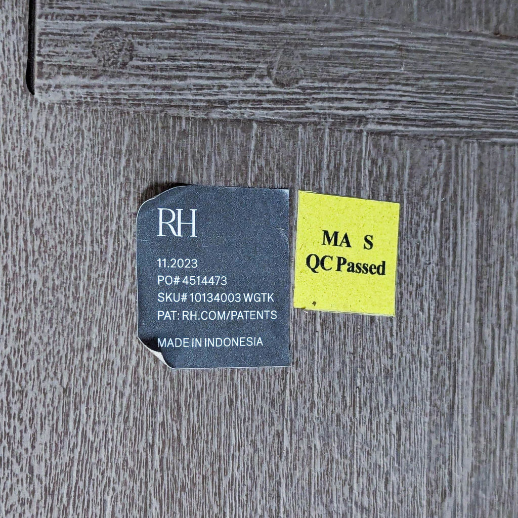 Restoration Hardware Matira Modern Gray Wood Outdoor Side Table