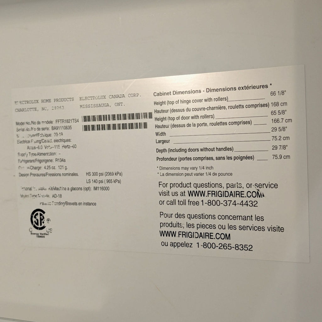 Frigidaire Stainless Steel Top Freezer Refrigerator