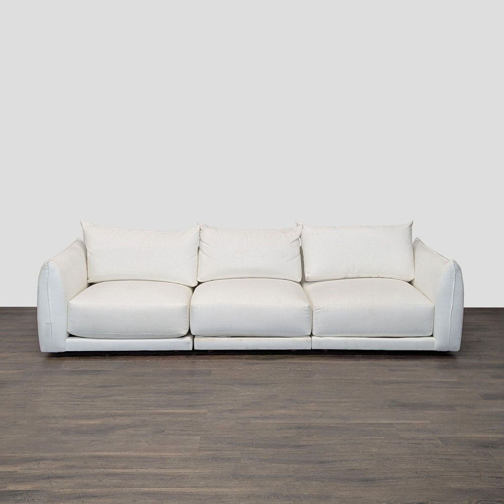 Maiden Home 3-Seat Sofa in White Upholstery