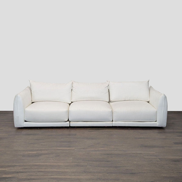 Maiden Home 3-Seat Sofa in White Upholstery