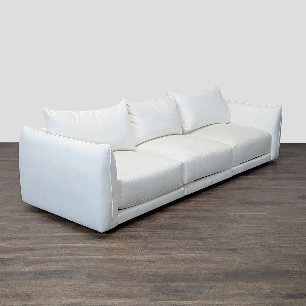 Maiden Home 3-Seat Sofa in White Upholstery
