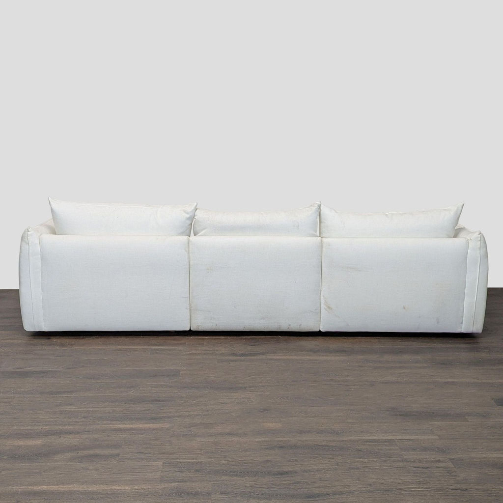 Maiden Home 3-Seat Sofa in White Upholstery