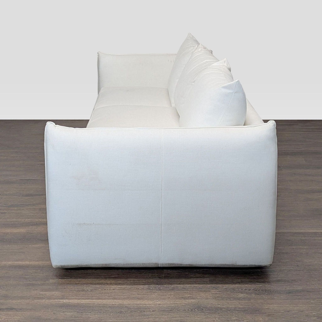 Maiden Home 3-Seat Sofa in White Upholstery
