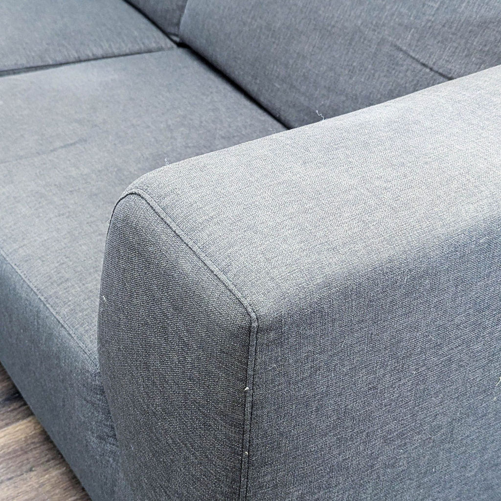 EQ3 Morten Dark Grey 4-Seat Sectional Sofa with Left Chaise