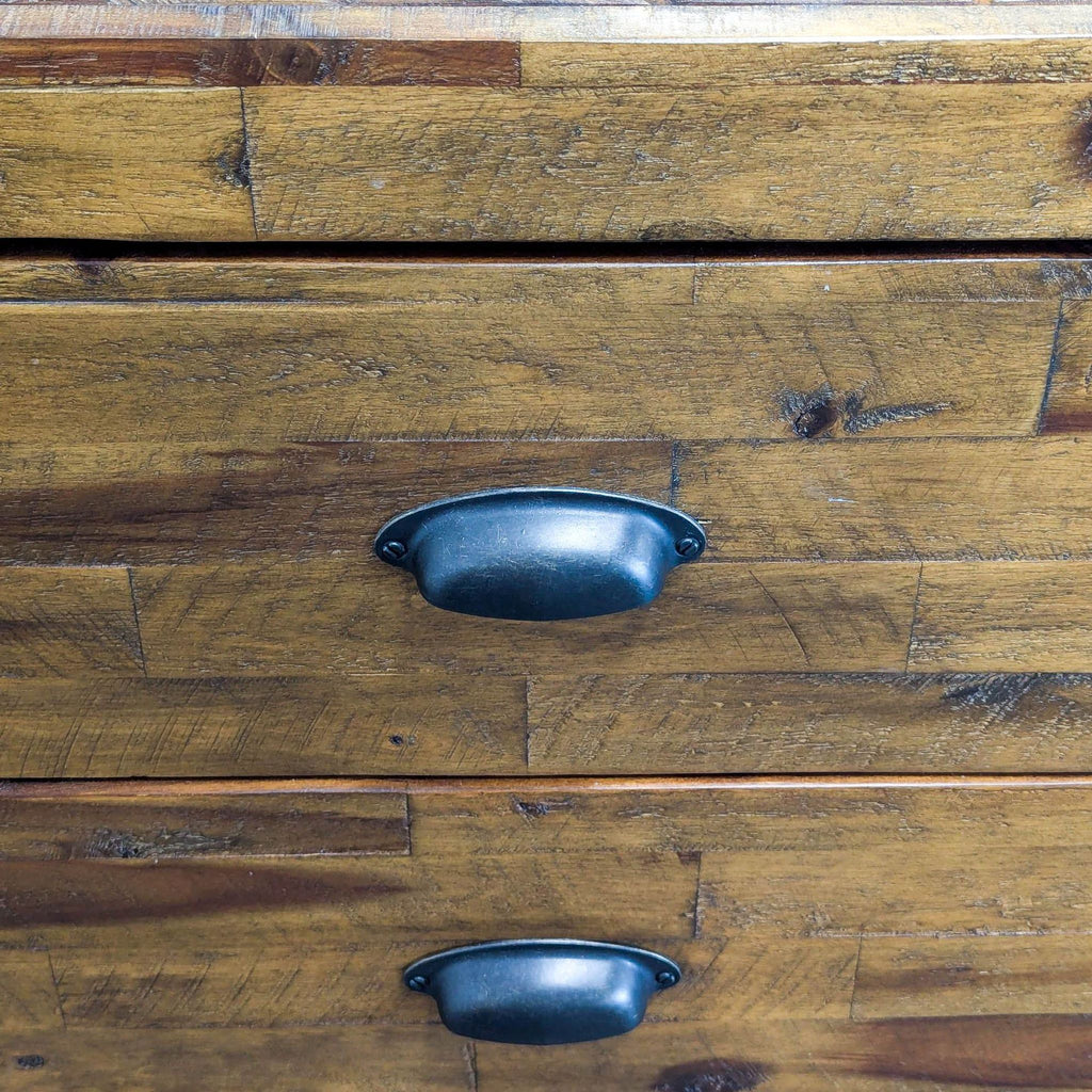 Magnussen River Ridge Rustic 6-Drawer Dresser with Metal Handles