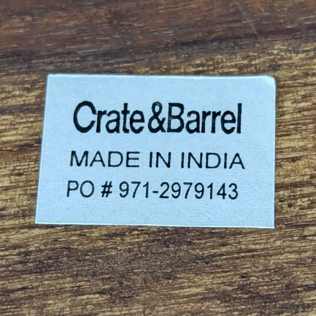 Crate & Barrel Metal and Wood Bar Cart on Wheels