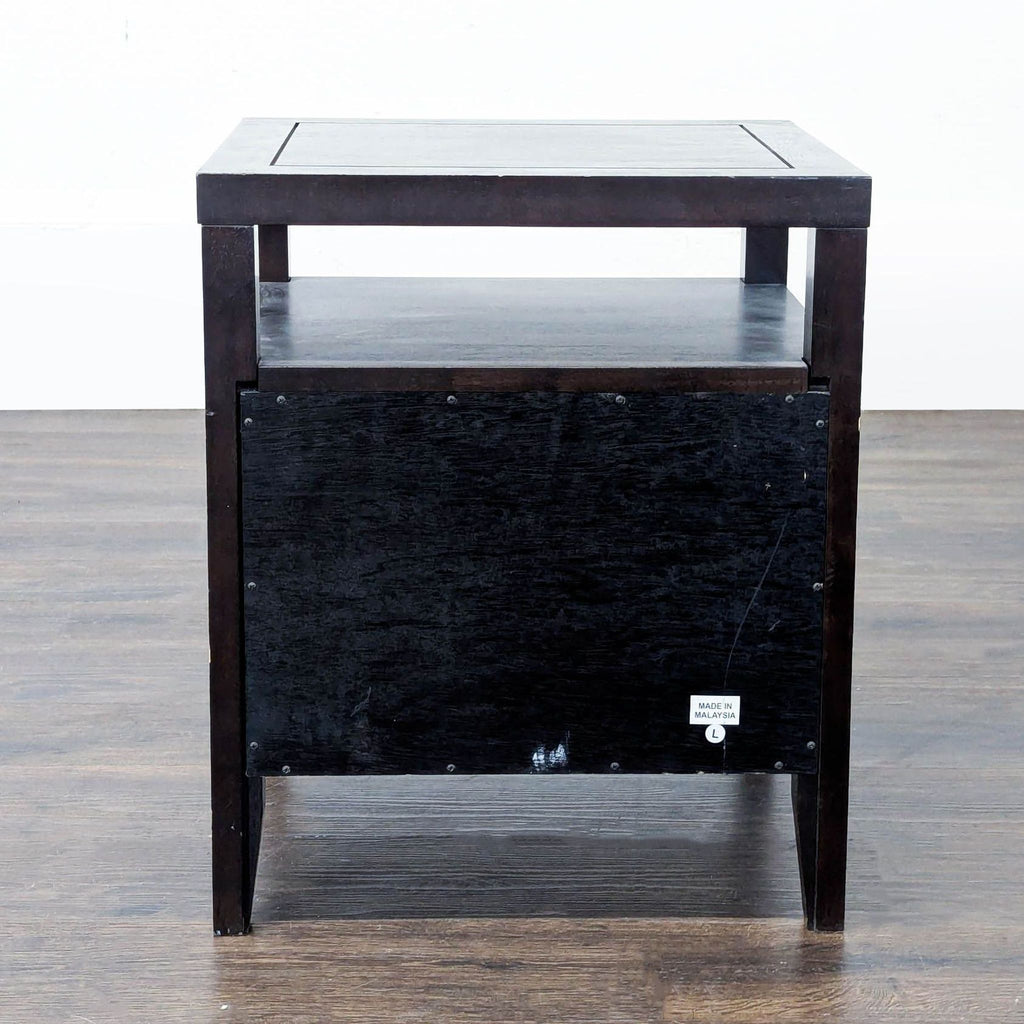 Two Drawer Nightstand with Open Shelf