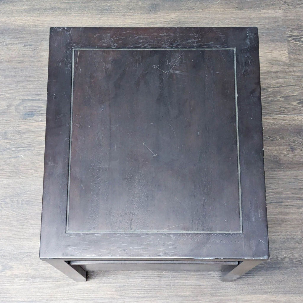 Two Drawer Nightstand with Open Shelf