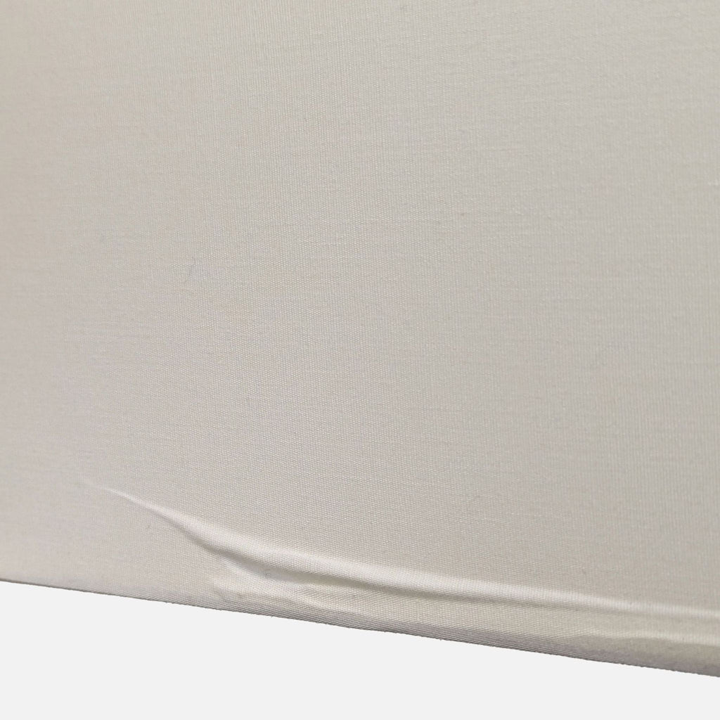 Contemporary lighting: lead crystal base and white rectangular shade lamp, ideal for nightstands or desks.