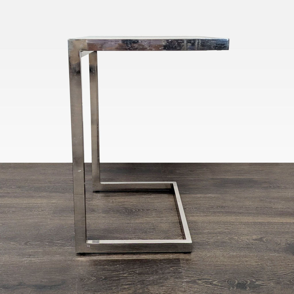 Wood and Metal "C" Table