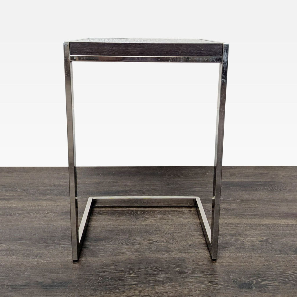 Wood and Metal "C" Table