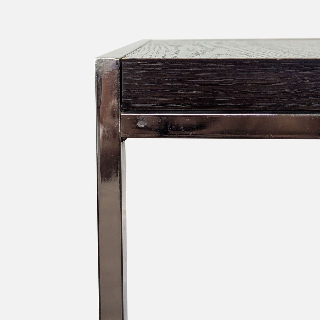 Wood and Metal "C" Table