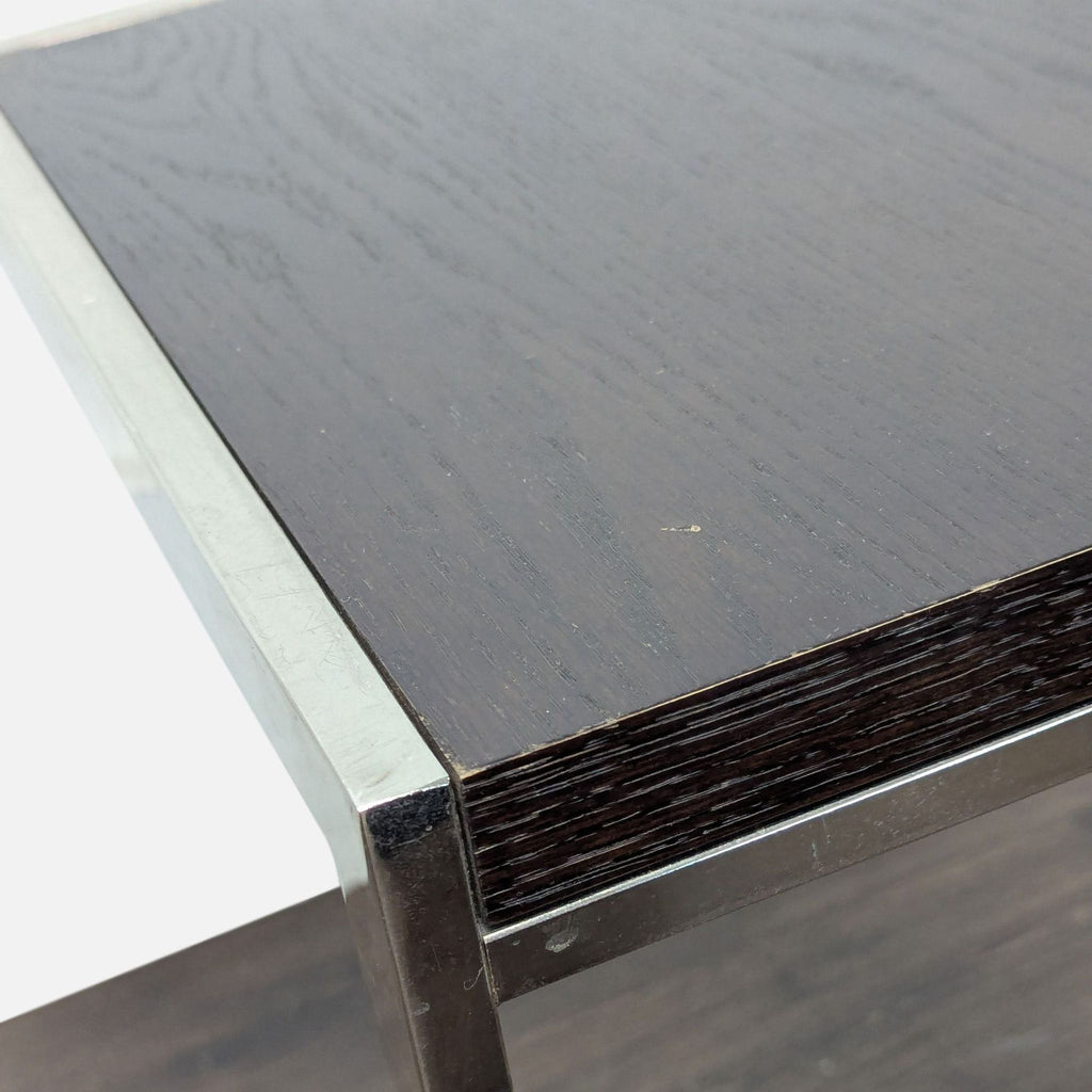 Wood and Metal "C" Table