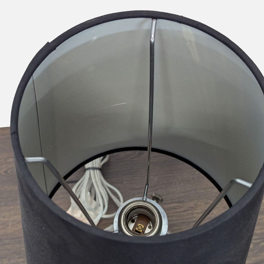 Jonathan Adler Claridge Lead Crystal Table Lamp with Black Shade