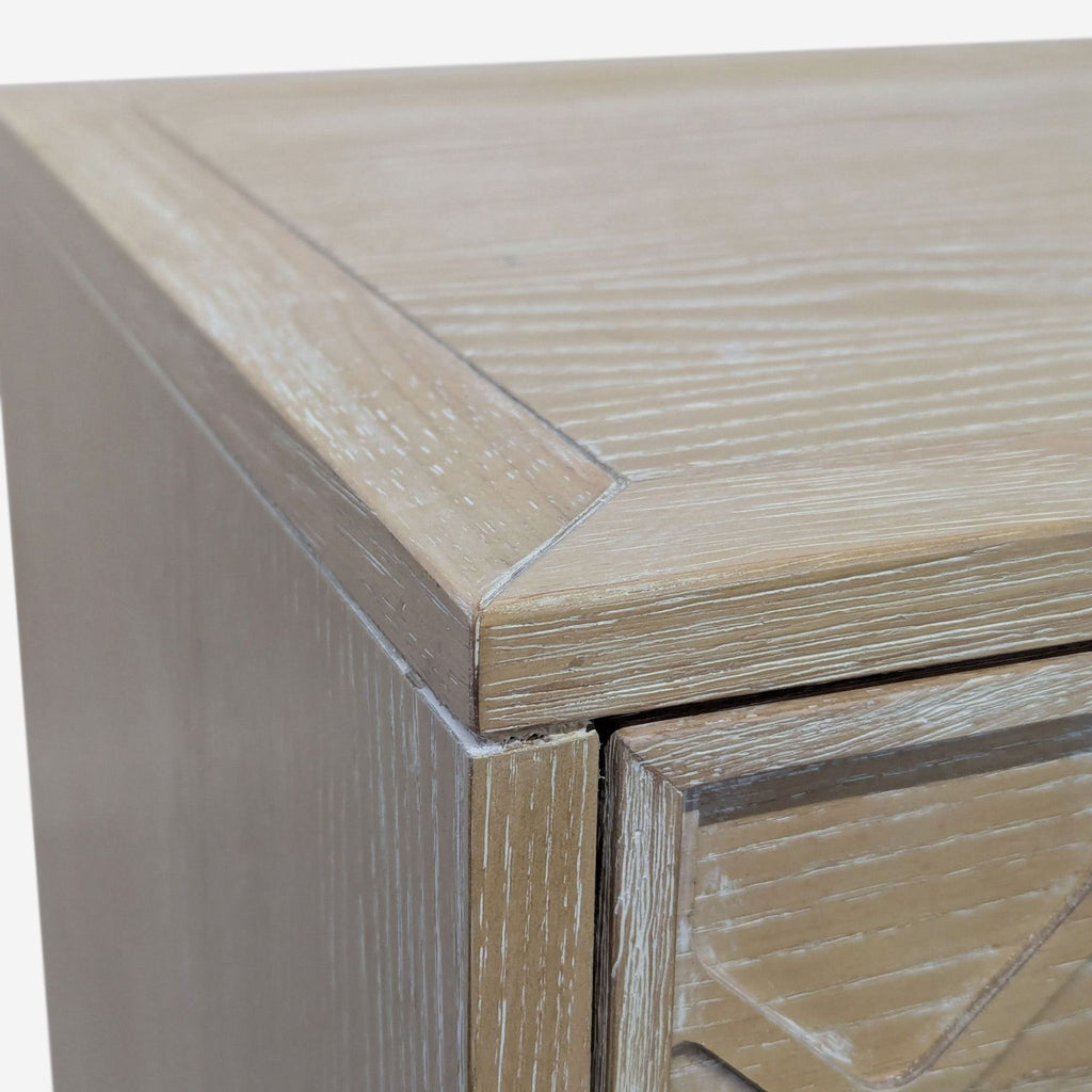 Anthropologie Two Drawer Wood Nightstand