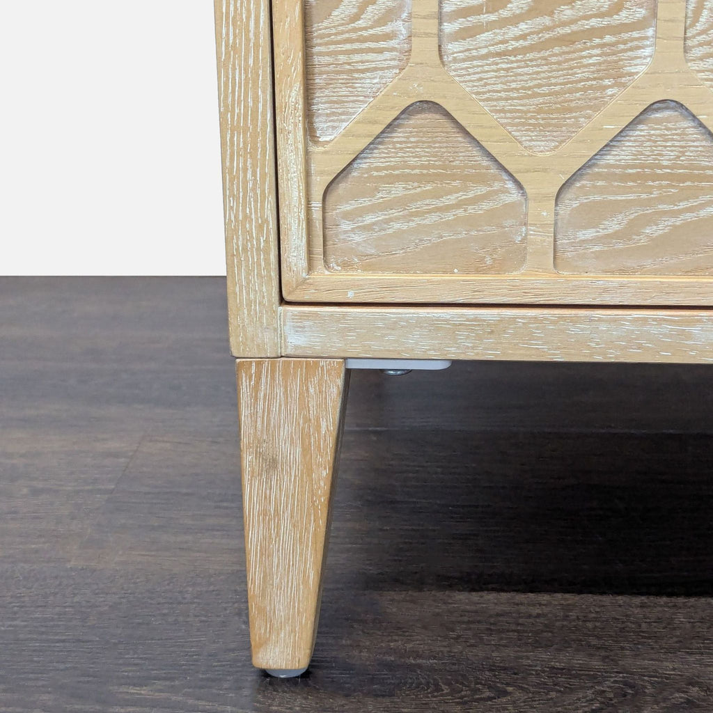 Anthropologie Two Drawer Wood Nightstand