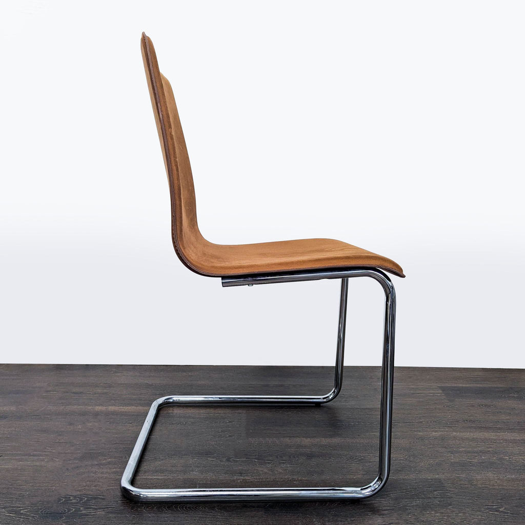 CB2 Leather/Suede Dining Chair on Chrome Frame - Accepted Offer (42.86% discount)