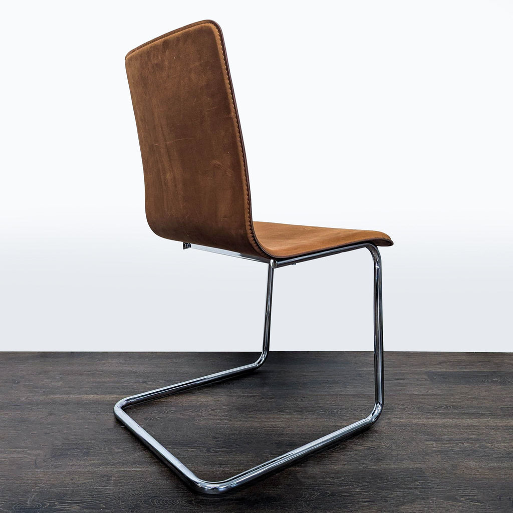 CB2 Leather/Suede Dining Chair on Chrome Frame - Accepted Offer (42.86% discount)