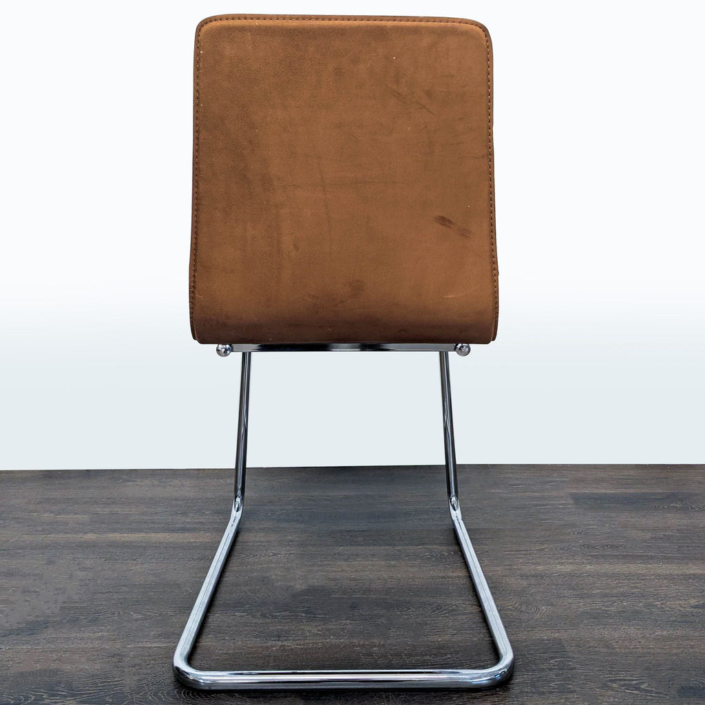 CB2 Leather/Suede Dining Chair on Chrome Frame - Accepted Offer (42.86% discount)