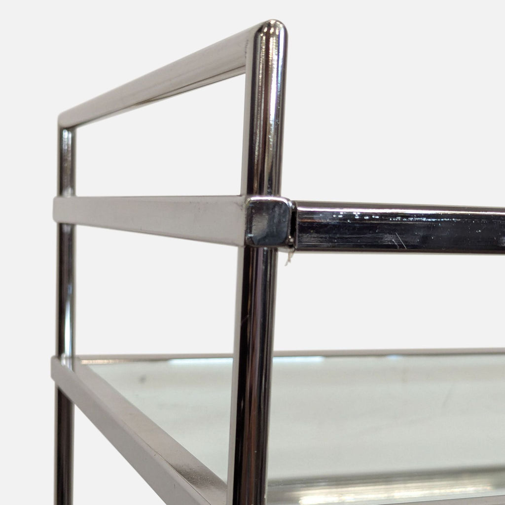 Metal and Glass Bar Cart on Castors