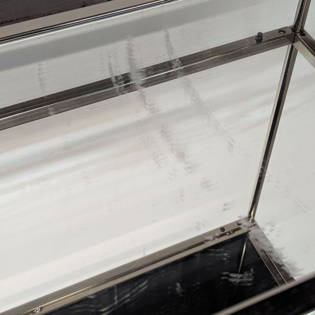 Metal and Glass Bar Cart on Castors