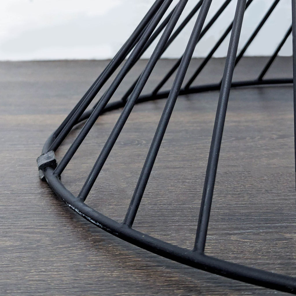 Modern Black Wire Frame Accent Outdoor Table with Round Top - Accepted Offer (28.19% discount)