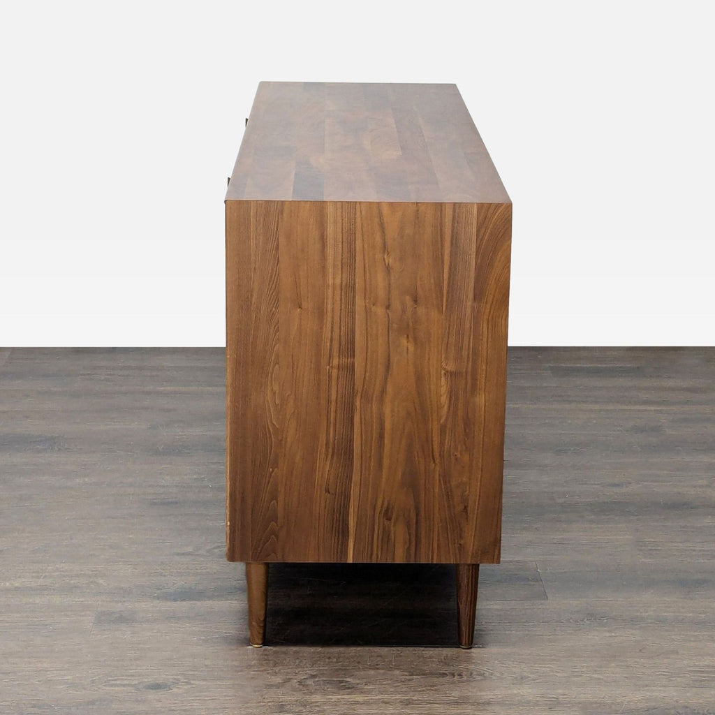 Contemporary Copeland Furniture dresser with clean lines, six storage drawers, and a smooth walnut finish.