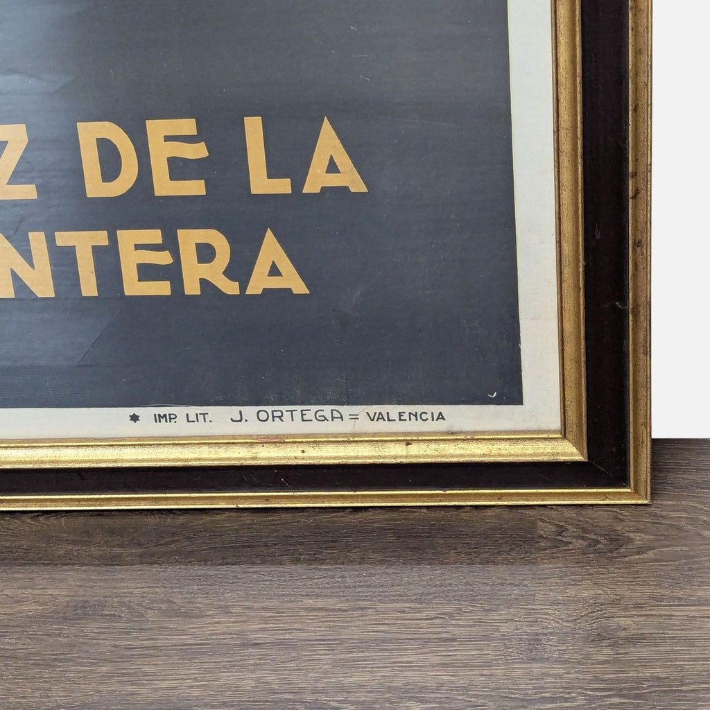 Large Vintage Marqués del Mérito Spanish Wine Advertising Poster