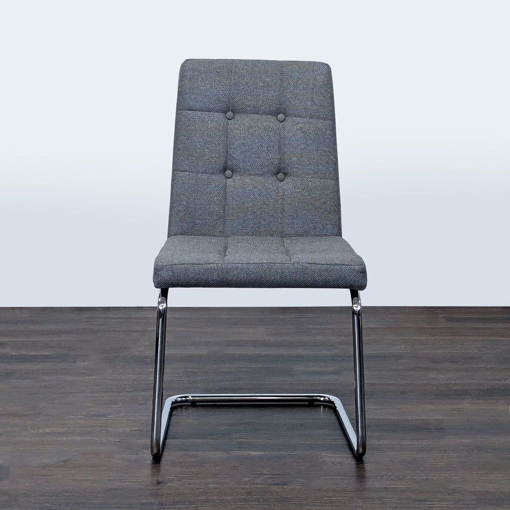 CB2 Button Tufted Dining Chair on a Metal Frame - Accepted Offer (12.99% discount)