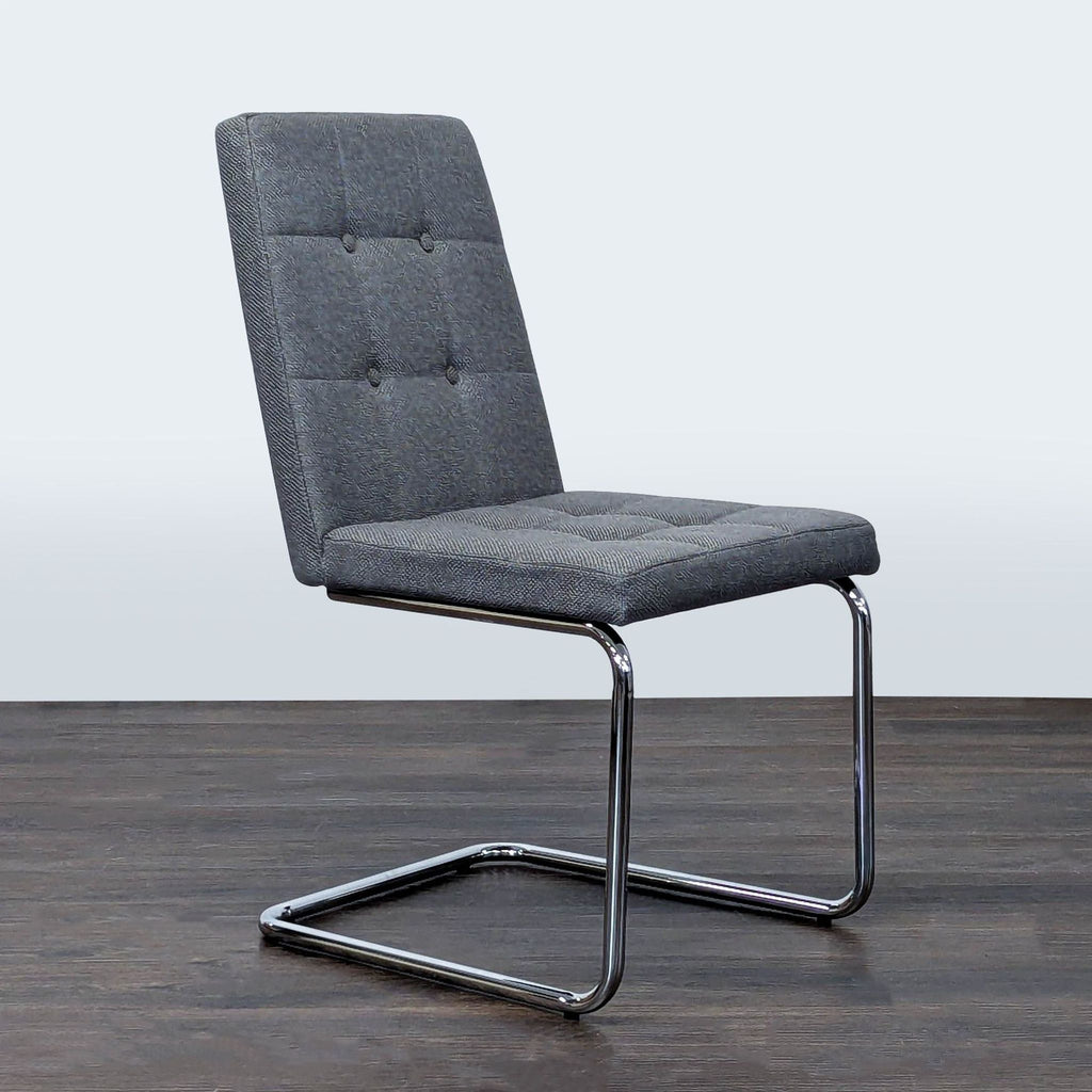 CB2 Button Tufted Dining Chair on a Metal Frame - Accepted Offer (12.99% discount)