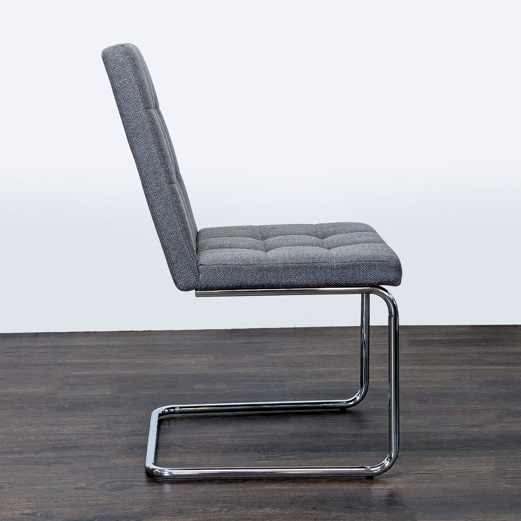 CB2 Button Tufted Dining Chair on a Metal Frame - Accepted Offer (12.99% discount)