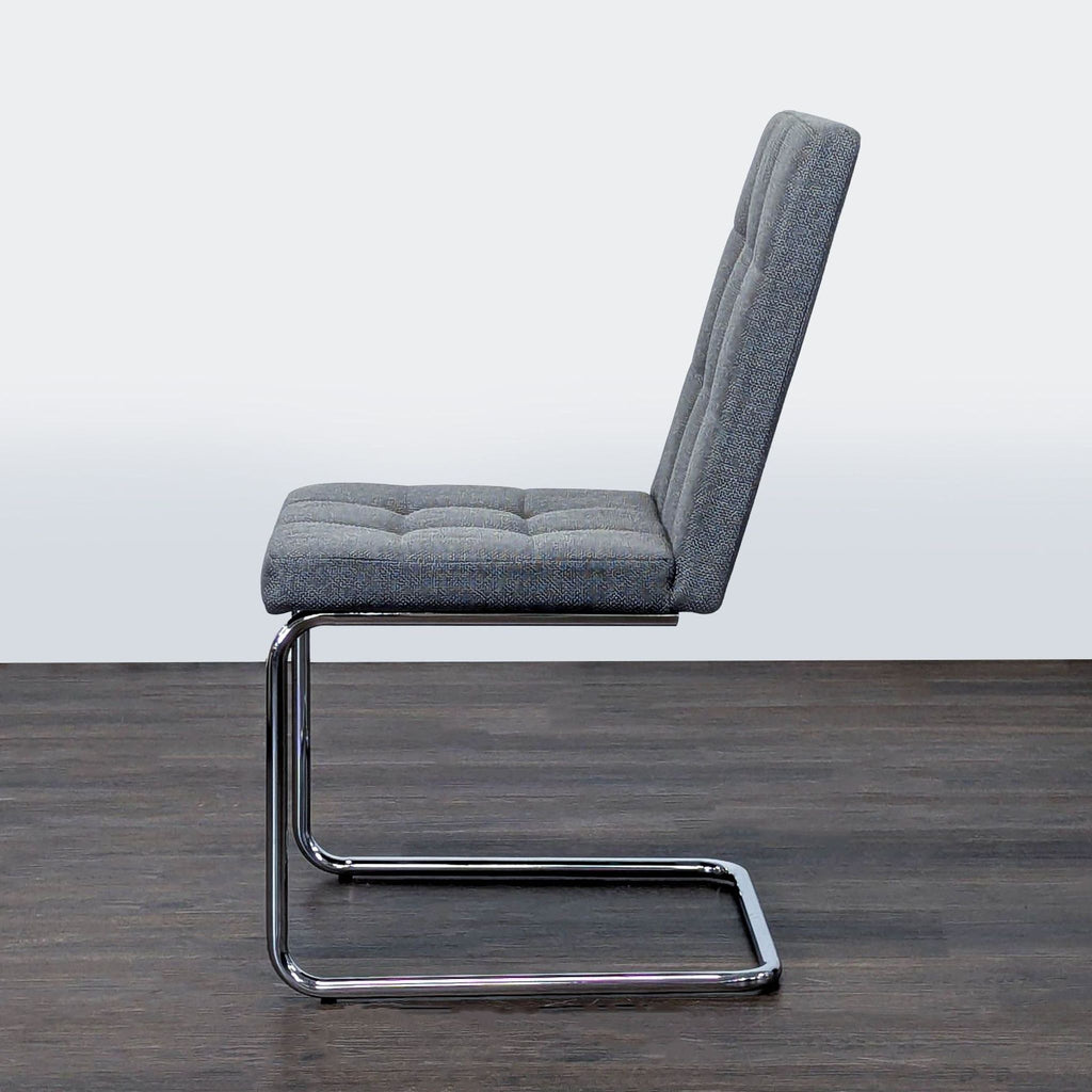 CB2 Button Tufted Dining Chair on a Metal Frame - Accepted Offer (12.99% discount)