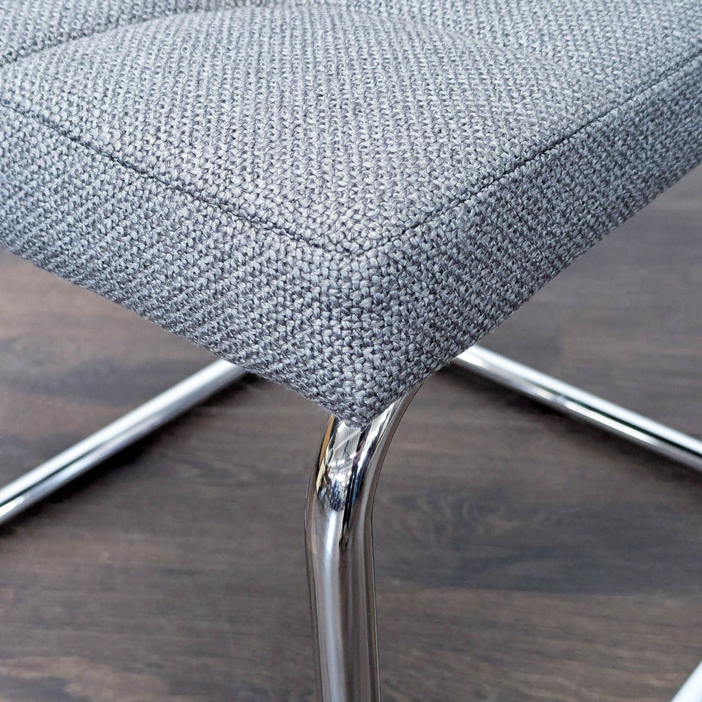 CB2 Button Tufted Dining Chair on a Metal Frame - Accepted Offer (12.99% discount)