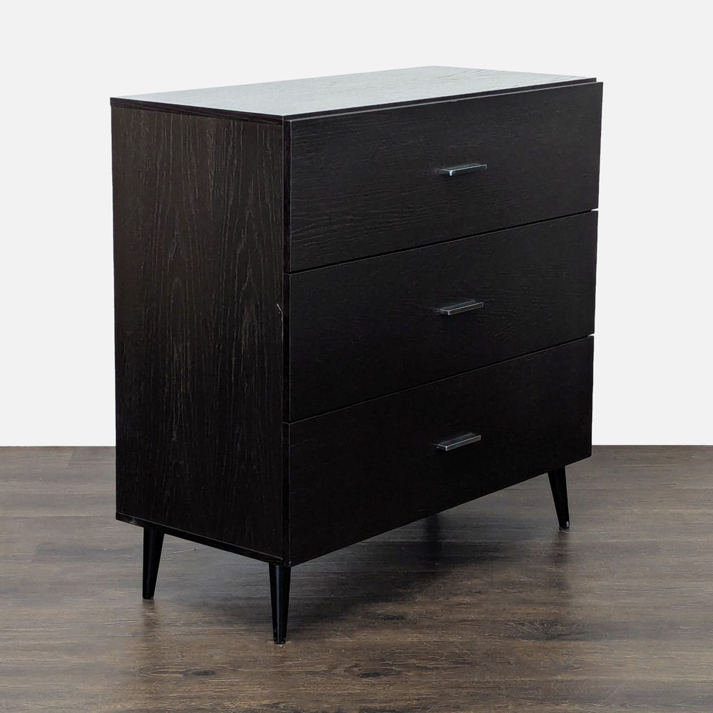 West Elm Adams Modern 3-Drawer Dresser in Espresso Wood Finish