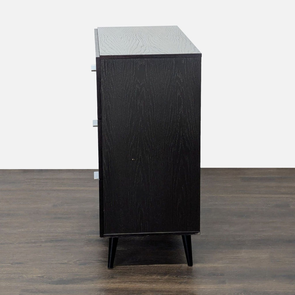 West Elm Adams Modern 3-Drawer Dresser in Espresso Wood Finish